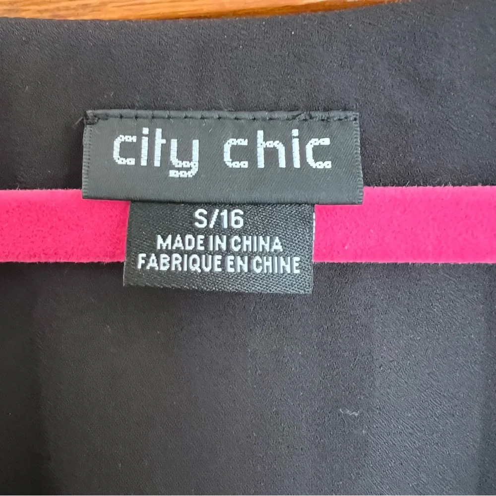 City Chic Blue Long Sleeve V-Neck Sundress - Picture 2 of 8